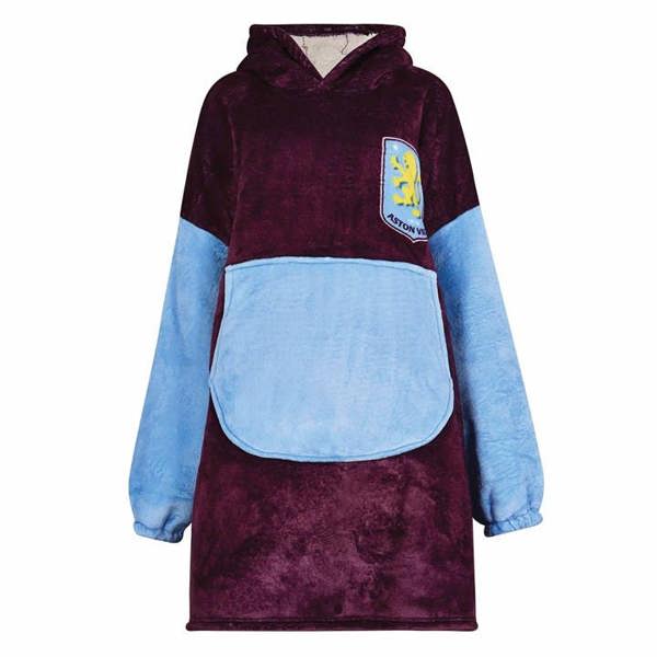 Aston Villa FC Oversized Hoodie - Large, Clothing, Sports, Gift