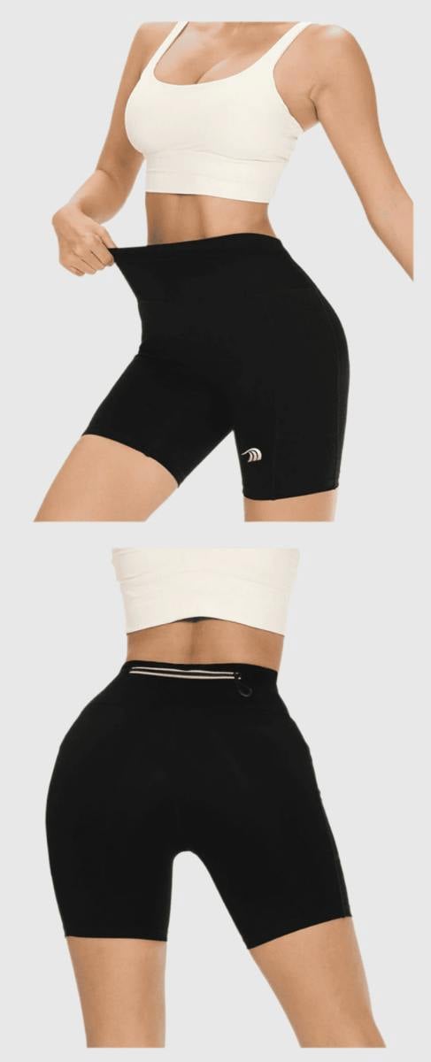 Anniou UPF 50+ Compression Sports Shorts - black-1