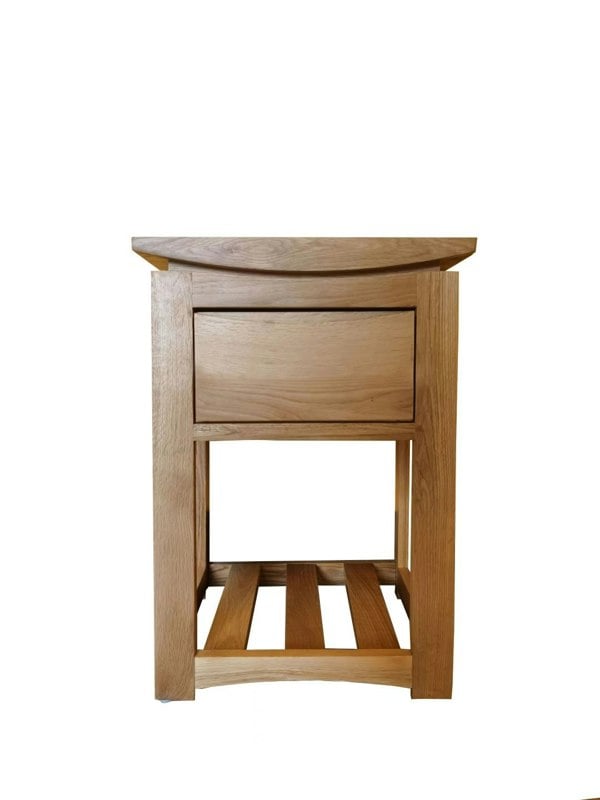 Furniture One 3 Drawers Bedside Cabinet, Modern Bedside Table Nightstand for Bedroom, 40x38x55cm - Oak