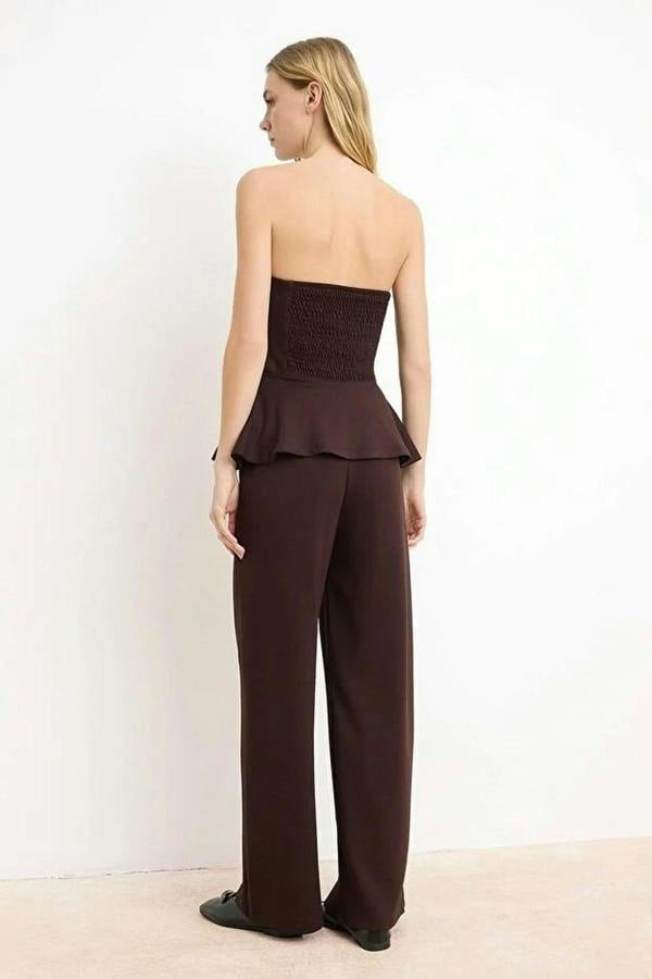 Peplum Sleeveless Wide Leg Soft Touch Co-ord