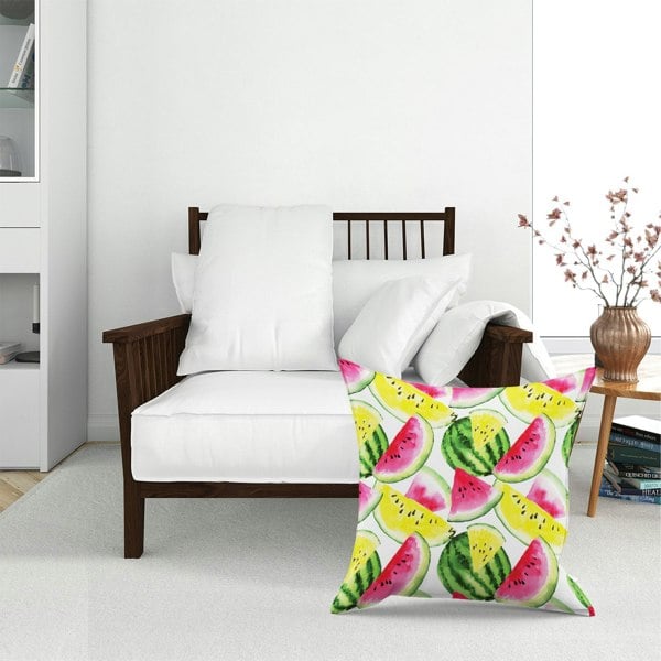 Warren Reed Colourful Melon Pattern Floor Cushion