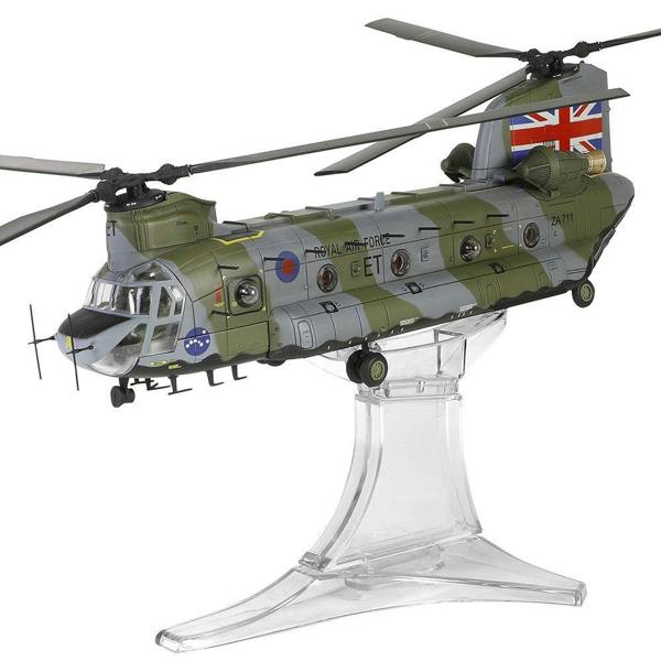 a model of a helicopter on a stand