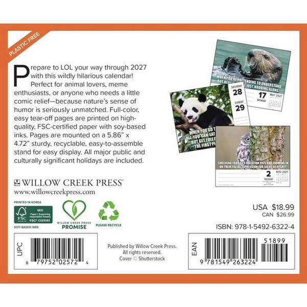 Animal Antics Desk Calendar 2027, Desk Calendars, Day To View, Animals, Gift
