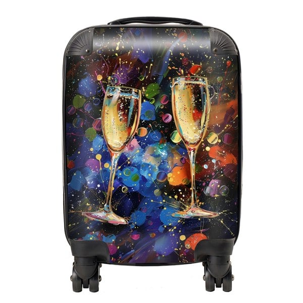 Warren Reed Splashart Champagne Flutes Suitcase