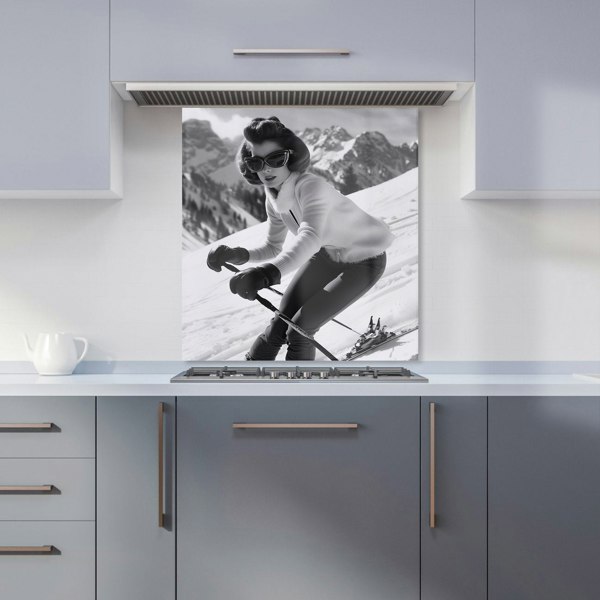 Warren Reed - Designer Vintage Skiing Chic Kitchen Splashback