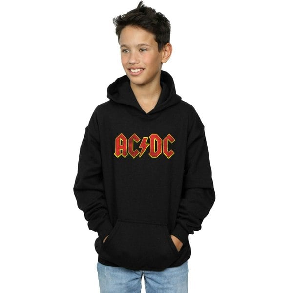 AC/DC Boys Distressed Logo Hoodie - Black