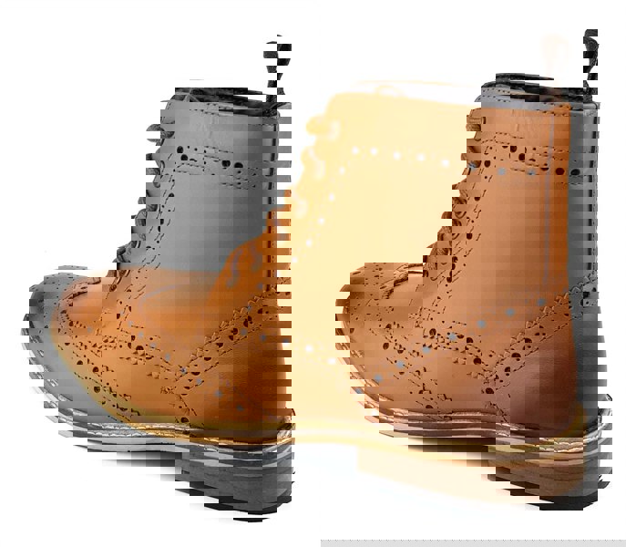 Frank James Kensington Mens Lace Brogue Leather Boots