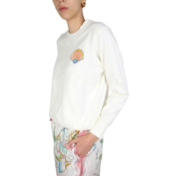 Casablanca Embroidered Shell Off-White Sweatshirts