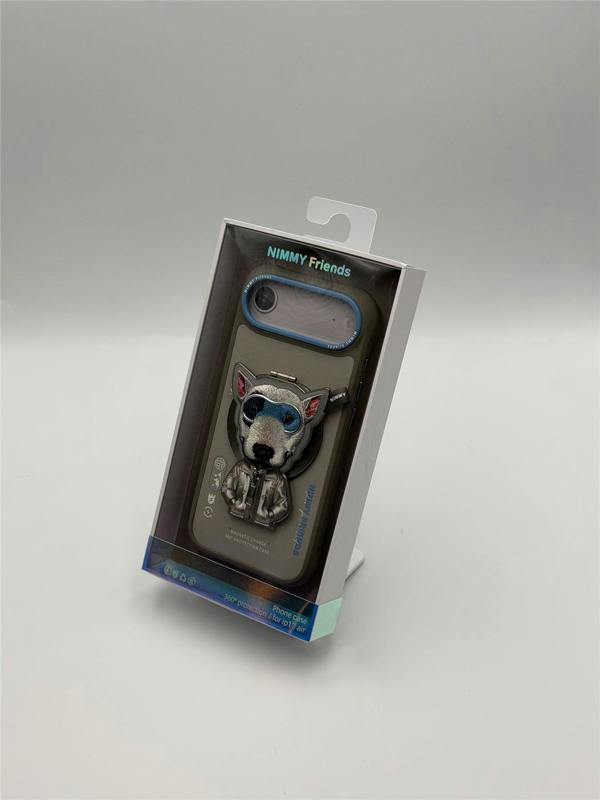 Nimmy Friends Nimmy Cool & Cute 2.0 Terrier Dog Case with MagSafe Stand for iPhone 17 Air 6.5" Grey Blue - N-YJKM-CXZJZH-IP17-AIR-019