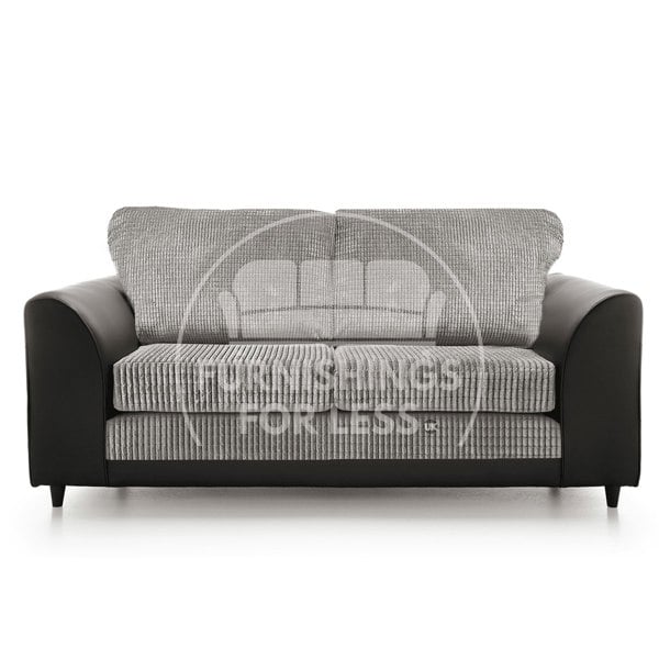 Luca Mixed Fabric 3 Seater - Full Back