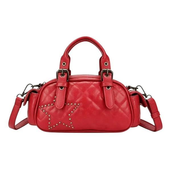 Kitise Trendy Studded Star Quilted Crossbody Shoulder Handbag