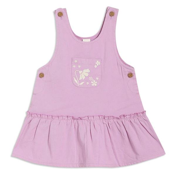 Mini Cuddles Baby Girls Floral 2pc Pinny Set, Multicolour
