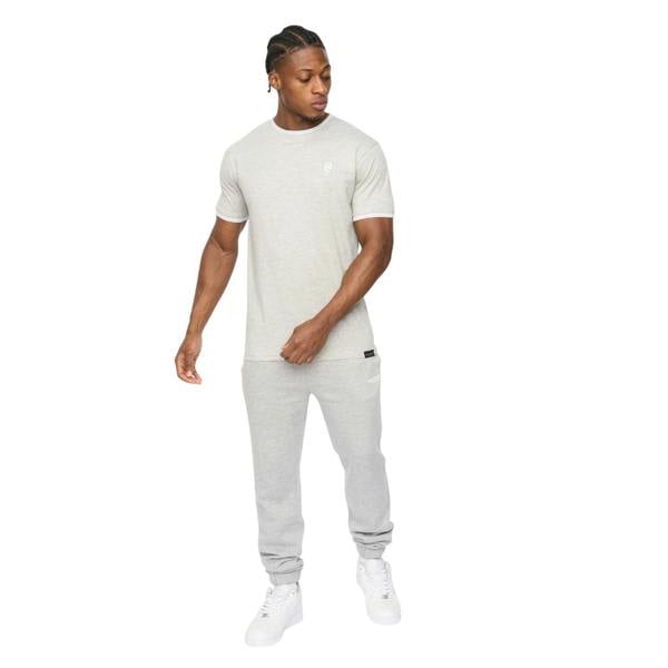 Crosshatch Mens Preece T-Shirt - Grey Marl - 