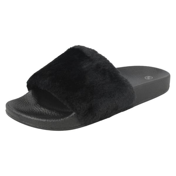 Spot On Ladies Spot On Flat Slip On Mule Sandals