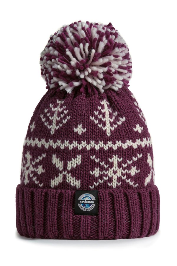 SuperBobble Nordic Reflective Beanie Bobble Hat -  Vin Cheaux & Ice Crystal 