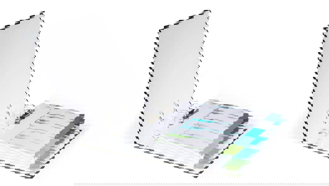 Durable 5 Part Numbered Tab Punched Index Dividers + Cover | A4+ | Colour Coded