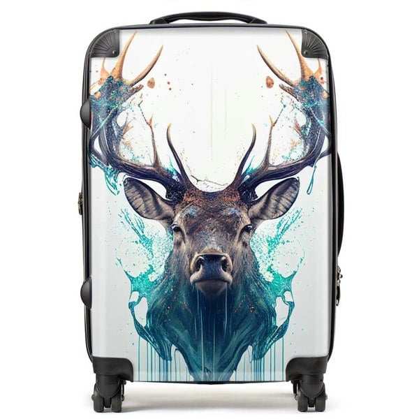 Warren Reed Stag Face Splashart Suitcase