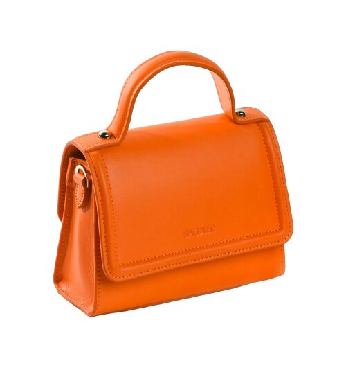 SADDLER  TINA Leather Flapover Handbag - Adjustable Strap, Phone Pocket, Crossbody or Handheld - RFID Protected