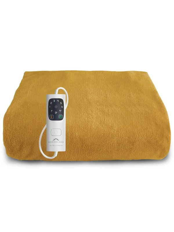 Dreamland Snuggle Up Heated Throw Electric Blanket - Mustard - 120cm x 160cm