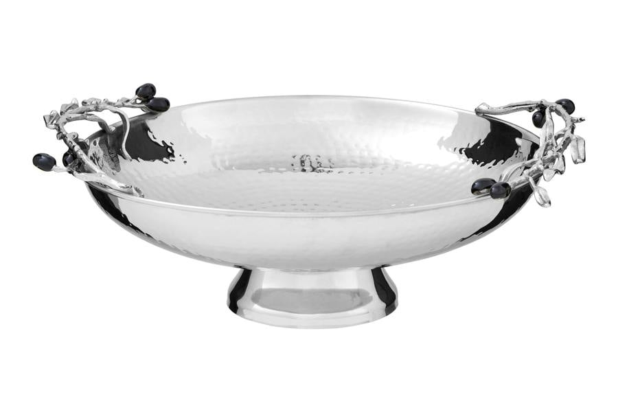 Miressa Low Silver Grapes Fruit Bowl