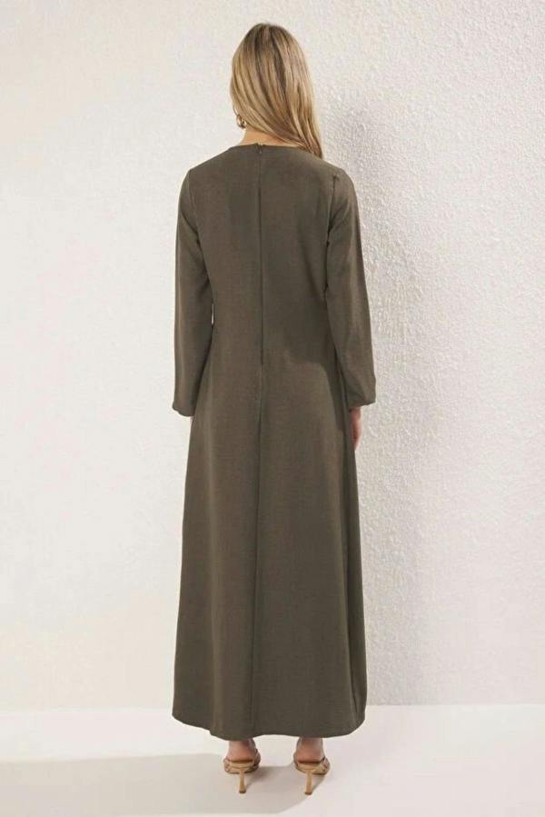 Hoxton Gal Linen-Look Woven Dress