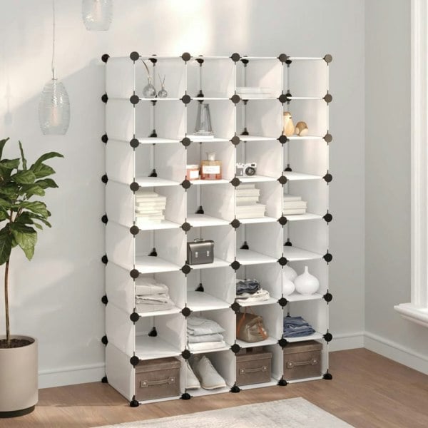 Berkfield Shoe Rack Transparent 93x36.5x140 cm PP