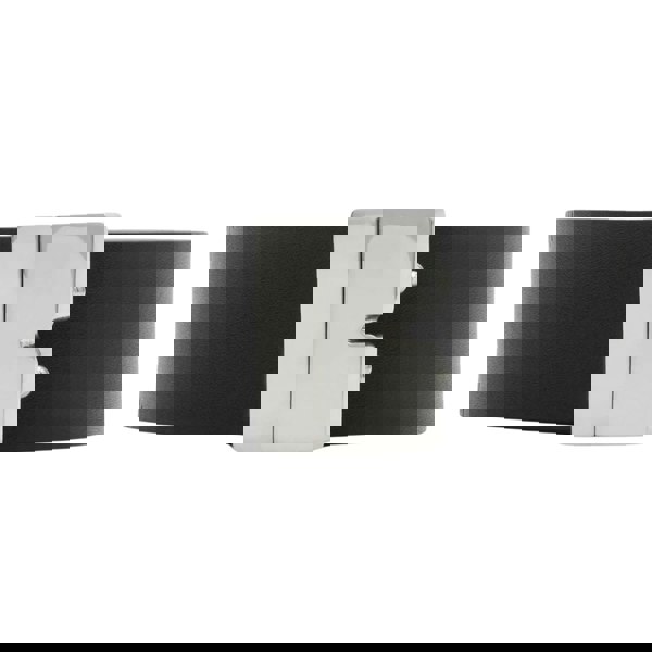 BURBERRY 8080803 Burberry B Cut reversible belt BLACK/SILVER BELT MALE 90 CM