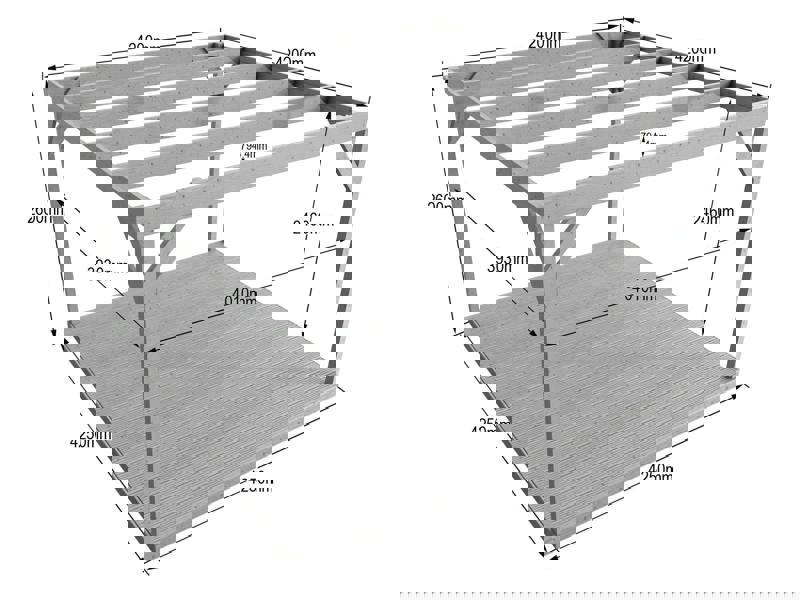 Arbor Garden Solutions Wooden Box Pergola and Decking Kit