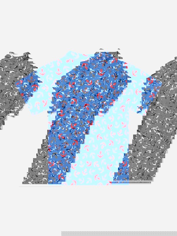 Rachel Riley Boys Anchor Shirt in Blue