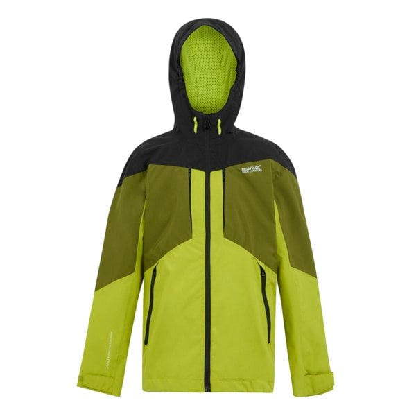 Regatta Childrens/Kids Highton VI Waterproof Jacket - Grenoble Green/Nephrite Green/Black/Wild Lime