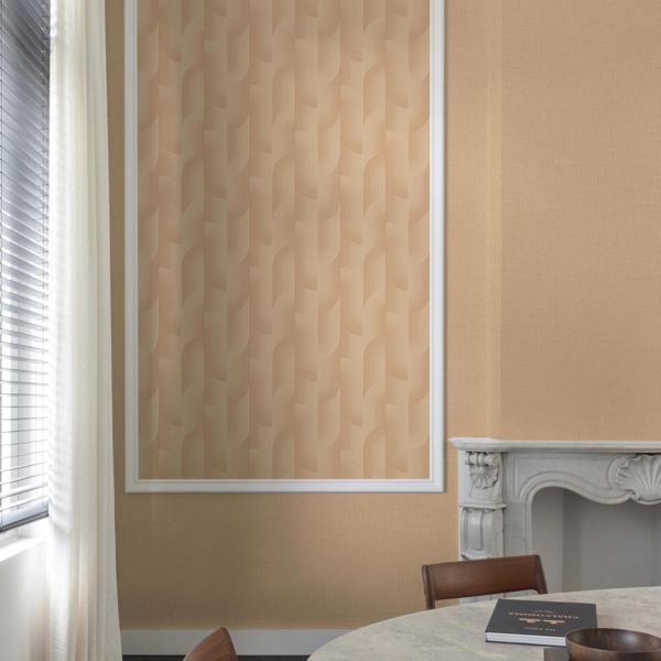 Grandeco Boutique Romanie Art Deco Luxury Weight Embossed Wallpaper, Coral