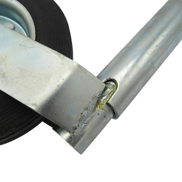 Heavy Duty Caravan Jockey Wheel 34MM (Trailer Metal Rim Wind Up Handle)