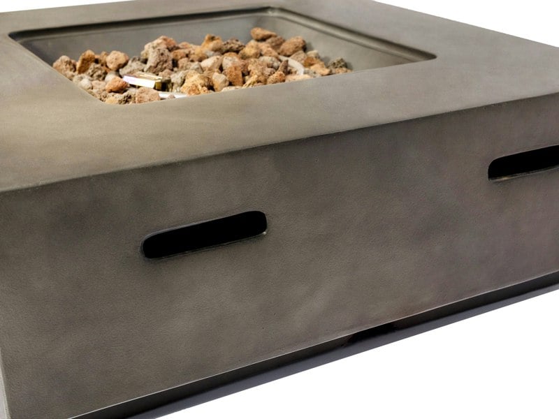 MDA Designs Loki Dark Grey Lavish Garden & Patio Gas Fire Pit with Eco-Stone Finish