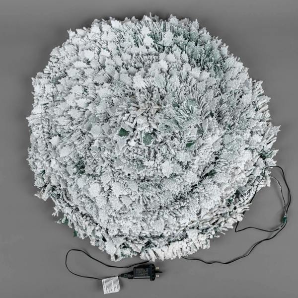4ft to 6ft Pre-Lit Flocked Pop Up Christmas Tree with Warm White LED Lights image 8