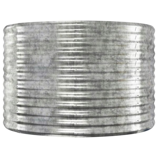 Berkfield Garden Raised Bed Powder-coated Steel 100x100x68 cm Silver