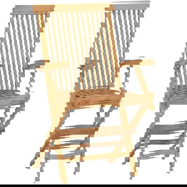 Berkfield Folding Garden Chairs 8 pcs Solid Teak Wood