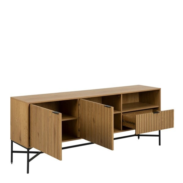 Furniture To Go Jaipur Sideboard with  2 Doors and 1 Drawer in Black