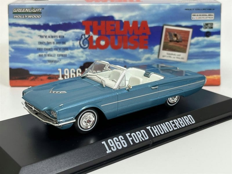 Greenlight Thelma & Louise 1966 Ford Thunderbird Convertible Blue 1:43 86617