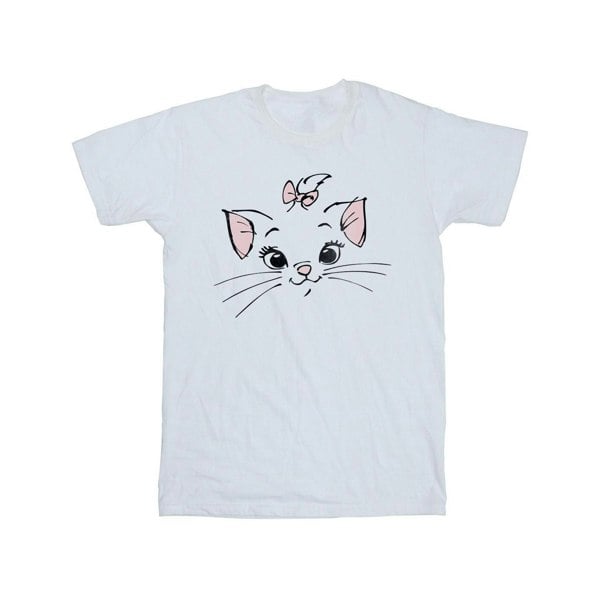 Disney Girls Classics Marie Face Pocket Cotton T-Shirt - White