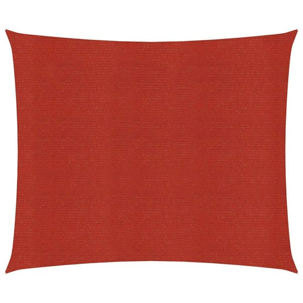 Berkfield Sunshade Sail 160 g/m�__ Red 6x6 m HDPE