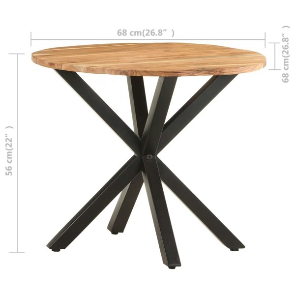 Berkfield Side Table 68x68x56 cm Solid Acacia Wood