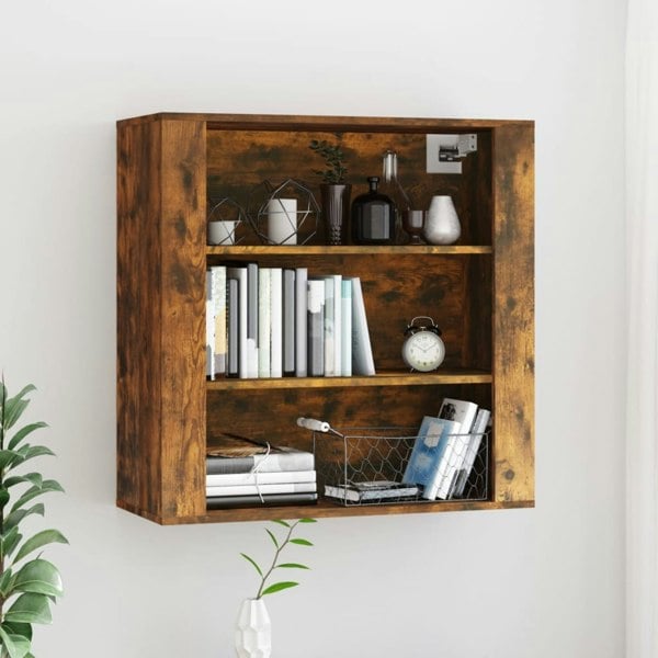 Berkfield Wall Cabinet Smoked Oak 80x33x80 cm Engineered Wood