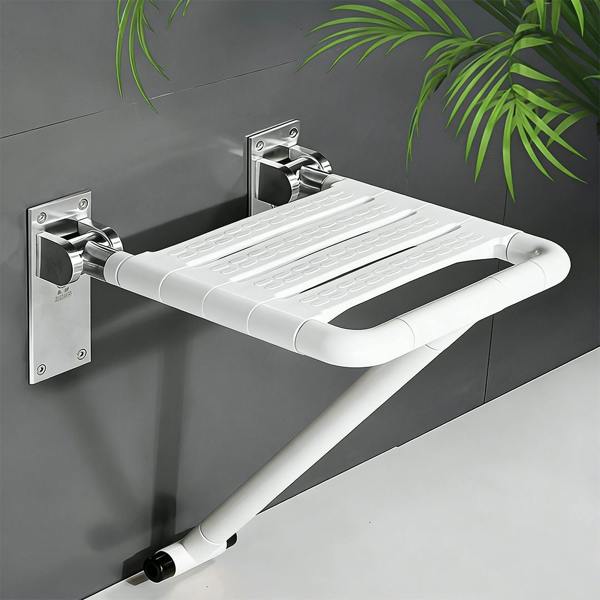 Havendro Wall Mounted Folding Shower Bench Flip-up Non-Slip Bathroom Bath Seat Stool