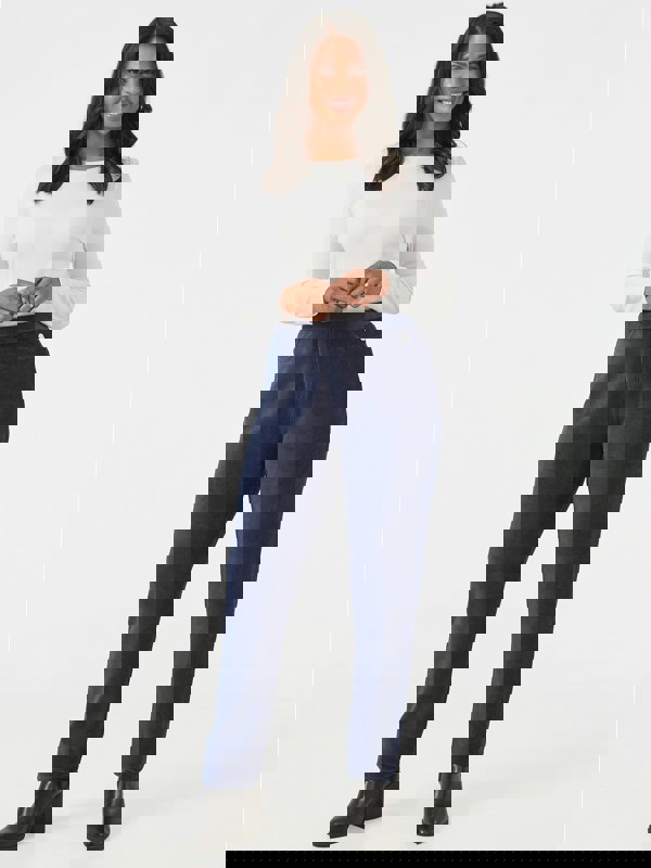 PennyPlain Ribbed Velour Trousers - Navy