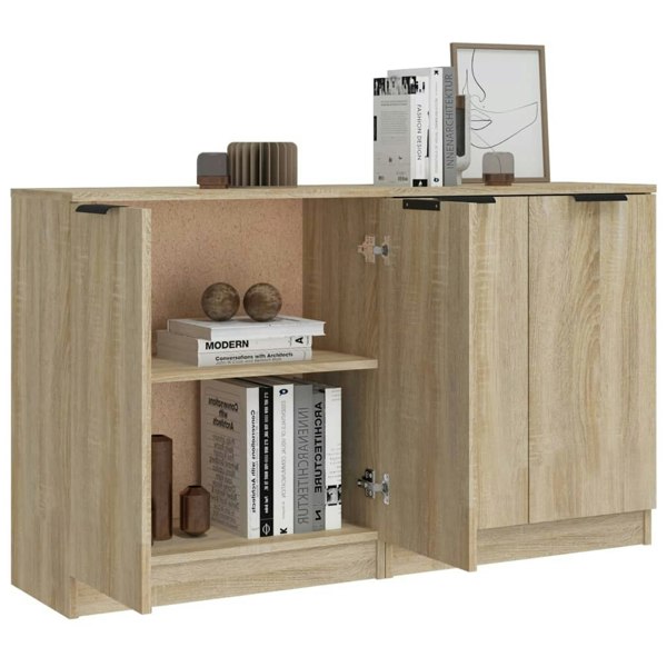 Berkfield Sideboards 2 pcs Sonoma Oak 60x30x70 cm Engineered Wood