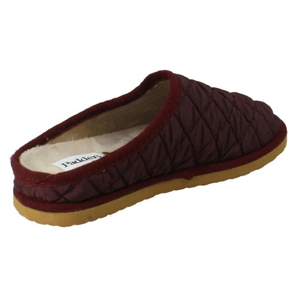 Padders Ladies Padders Quilted Design Slip On Extra Wide Mule Slippers Thetis