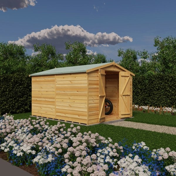 Shire Overlap Double Door No windows 10x8 Storage Shed