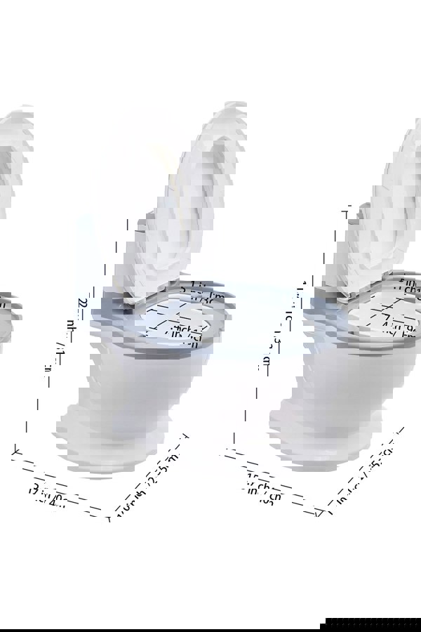 Living and Home Comfortable PVC Seat Cushion Grey Plastic Training Potty Seat for Toddlers