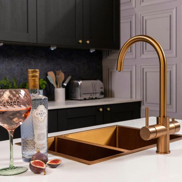 Flode svan | 3 in 1 Instant Boiling Tap | Brushed Copper Finish