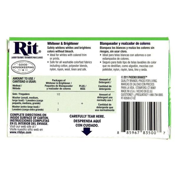 Rit Whitener & Brightener Powder - Compact Fabric Brightener 1oz